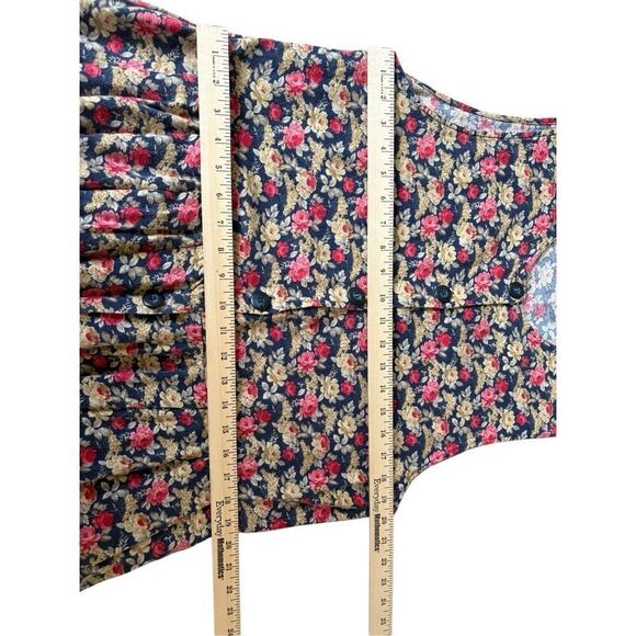 Laura Ashley 1980S FLORAL BUTTON DOWN SLEEVELESS DRESS size 10 Sleeveless - Picture 7 of 10